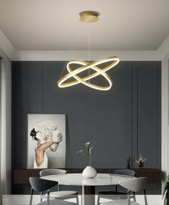 Тросовая серия люстр Golden Circles Lamp