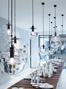 Подвесная серия одноламповых люстр Clear bubbles
