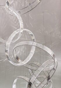 тросовая серия люстр Circle Chrome Crystal
