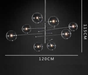 Carob chandeliers BUBBLE CLEAR